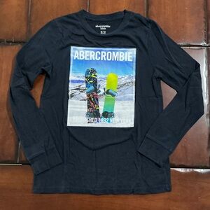 Abercrombie & Fitch Kids Black Snowboard Graphic Tee